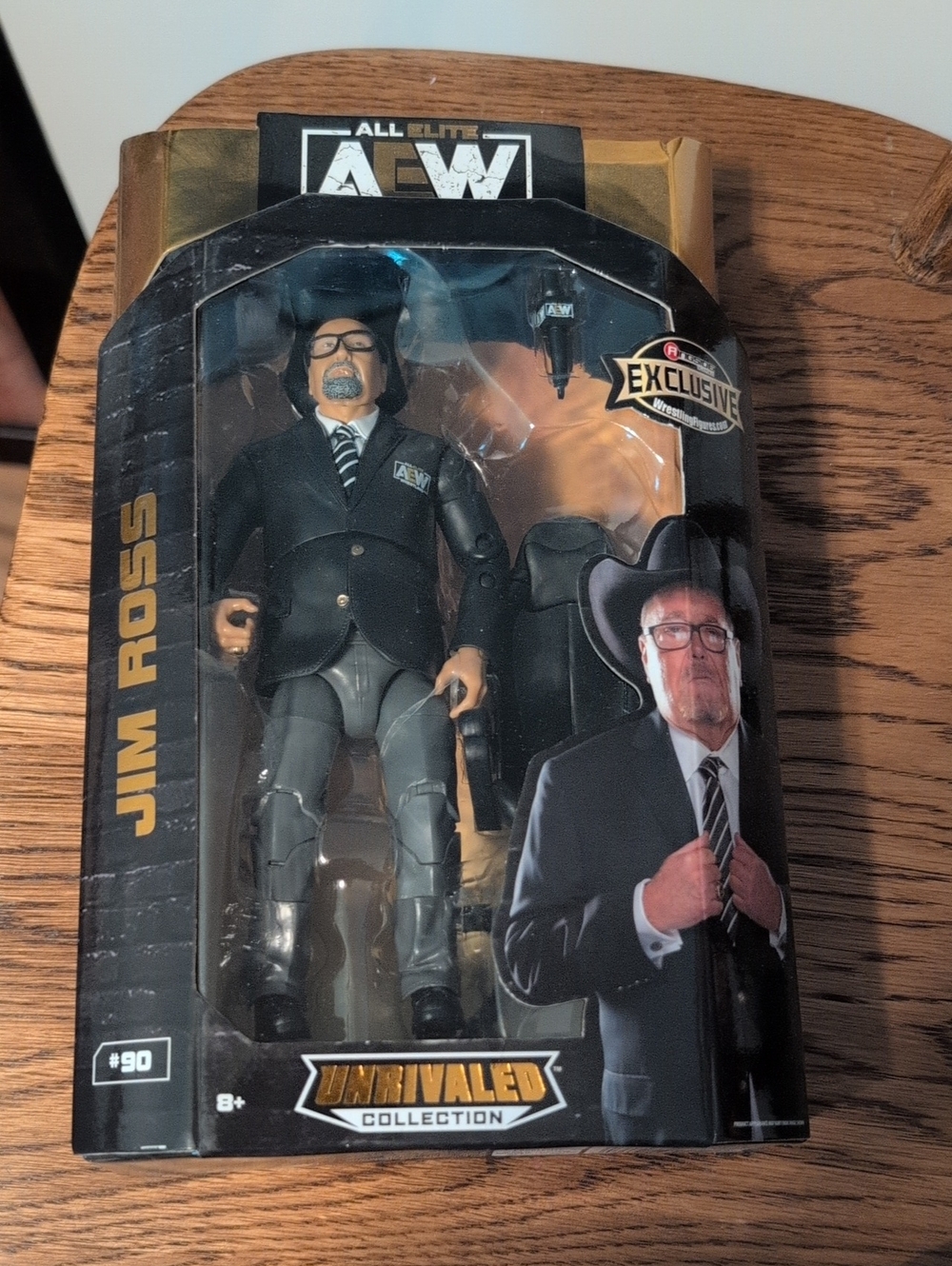 AEW Unrivaled Collection Jim Ross Action Figure - Black & Gray